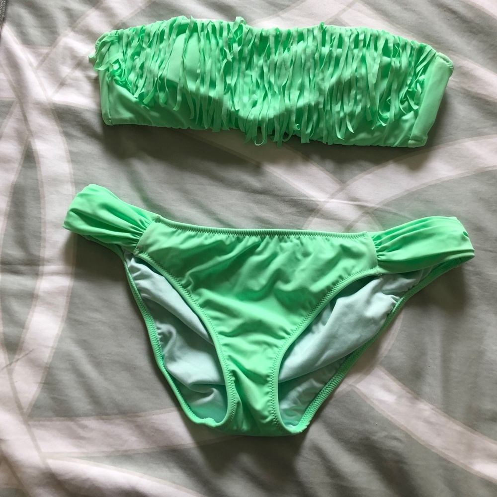 Victoria’s Secret neon green bikini